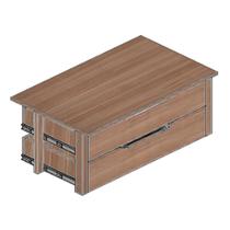 Kit 2 Gavetas para Modulo 2 Portas 841mm Setiba Rimo Carvalho