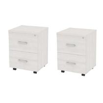 Kit 2 gaveteiro volante 2 gavetas pasta