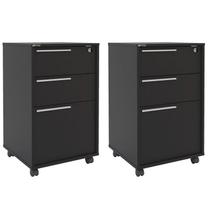 Kit 2 Gaveteiros 3 Gavetas com Chave Maia Kit 2 Gaveteiros 3 Gavetas com Chave Maia