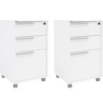 Kit 2 Gaveteiros 3 Gavetas com Chave Maia Kit 2 Gaveteiros 3 Gavetas com Chave Maia