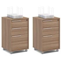 Kit 2 Gaveteiros 3 Gavetas com Chave Maia Kit 2 Gaveteiros 3 Gavetas com Chave Maia