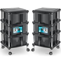 Kit 2 Gaveteiros Organizador 3 Gavetas com Rodízios Alice