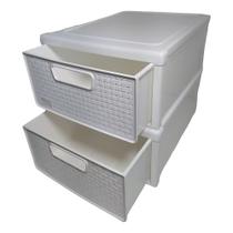 Kit 2 Gaveteiros Organizadores Modular Rattan Multiuso 7,9 L