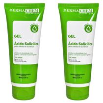 Kit 2 Gel Ácido Salicílico Pele Oleosa Acne Dermachem 100g