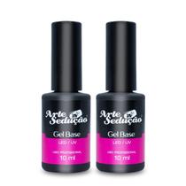 Kit 2 Gel Base Transparente Unha de Gel 10ml Arte Sedução Kit 2 Gel Base Transparente Unha de Gel 10ml Arte Sedução
