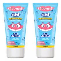 Kit 2 Gel Dental Carmed Dentaduras Flúor Anticárie70g Cada