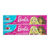 Kit 2 Gel Dental Com flúor Barbie Sabor Morango - Condor