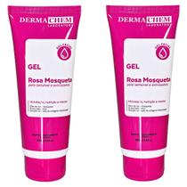 Kit 2 Gel Facial De Rosa Mosqueta Pele Seca Dermachem 100g