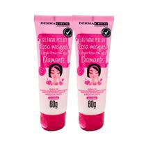 Kit 2 Gel Facial Peel Off Rosa Mosqueta Argila Rosa Dermachem Efeito Diamante 60g Kit 2 Gel Facial Peel Off Rosa Mosqueta Argila Rosa Dermachem Efeito Diamante 60g