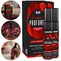 Kit 2 Gel Garganta Profunda Spray Dessensibilizante Oral Intt Sabor Morango 15ml