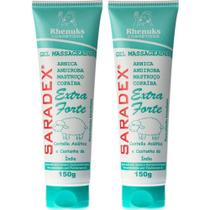 Kit 2 Gel Massageador Saradex Extra Forte Com Centella Asiática Castanha da Índia Arnica Copaíba