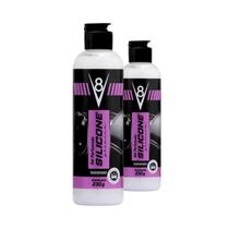 Kit 2 Gel Perfumado de Silicone Limpeza Automotiva 230g V8