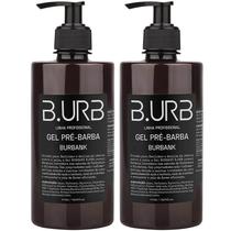 Kit 2 Gel Pré Barba Burbank 500mL Profissional Bancada Barbearia Barba Urbana B.URB