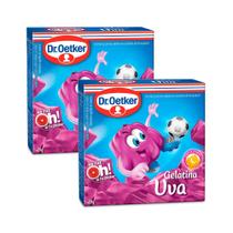 Kit 2 Gelatina em Pó Dr. Oetker Sabor Uva 20g