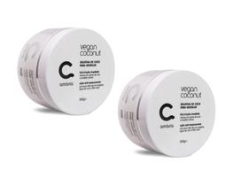 Kit 2 Gelatinas Vegan Coconut Amavia Hidratação Cacho Hair