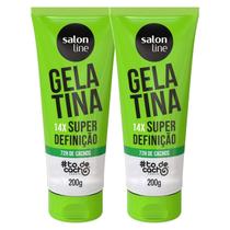 Kit 2 Gelatinaz todecacho Super Definição 200g - Salon line Kit 2 Gelatinaz todecacho Super Definição 200g - Salon line