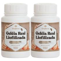 Kit 2 Geleia Real Liofilizada 500mg Uniflora 60 Cápsulas