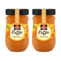 Kit 2 geleias schwartau damasco extra 600g importada pote vidro tradição alemã e sabor refinado Kit 2 geleias schwartau damasco extra 600g importada pote vidro tradição alemã e sabor refinado