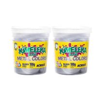 Kit 2 Geleinha Slime Kimeleka 180g Acrilex Barato Divertido