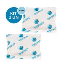Kit 2 Gelo Gel Bolsa Artificial Reutilizável Flexível Compressa 120g