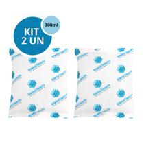 Kit 2 Gelo Gel Bolsa Artificial Reutilizável Flexível Compressa 300g