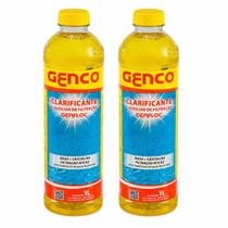 Kit 2 Genfloc 1L Clarificante e Auxiliar De Filtração Água Cristalina