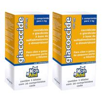 Kit 2 Giacoccide Para Tratamento Giárdia 170Mg Mon Ami - 20Comprimidos