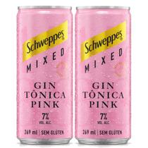 Kit 2 Gin Tônica Pink SCHWEPPES 269ml - Drink Pronto