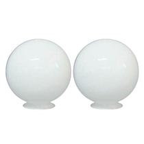 Kit 2 Globos para Poste Iluminação Externa 30cm Leitoso Decorativo Pvc Global Dital