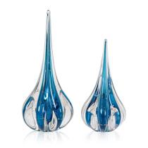Kit 2 Gotas Murano Fênix Aquamarine