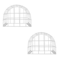 Kit 2 Grade Câmera Gaiola Proteção Redonda Branca E Preta