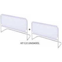 Kit 2 Grades De Cama Alta 88x41cm Serve para Cama Box com Colchão - Própria Kit 2 Grades De Cama Alta 88x41cm Serve para Cama Box com Colchão - Própria