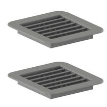Kit 2 Grades Ventilação Cinza 13x13cm Encaixe 10x10 Qualid
