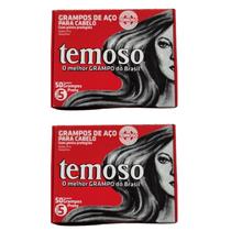 Kit 2 Grampo De Aço Para Cabelos Nº 5 Preto 50Un - Teimoso Kit 2 Grampo De Aço Para Cabelos Nº 5 Preto 50Un - Teimoso