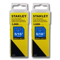 Kit 2 Grampo Grampeador Stanley Heavy Duty 8mm 5/16 Pol Tapeceiro Marceneiro Estofado Pistola Manual