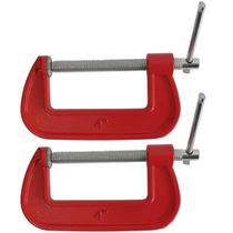 Kit 2 Grampo Sargento 4 Pol. Tipo C Ferro Reforçado Charbs