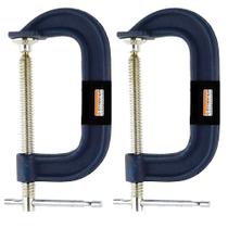 Kit 2 Grampo Tipo C Pesado Marceneiro Carpinteiro 3 Polegadas