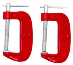 Kit 2 Grampos Sargento 2 Polegadas (51mm) Tipo C Em Ferro Fox Tools