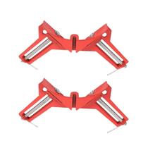 Kit 2 Grampos Sargento Angular 90o Para Canto 75mm Vermelho