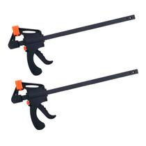 Kit 2 Grampos Sargento De Aperto Rápido 12 Pol. Haste Grossa