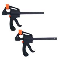 Kit 2 Grampos Sargento De Aperto Rápido 6 Pol. Haste Grossa Kit 2 Grampos Sargento De Aperto Rápido 6 Pol. Haste Grossa