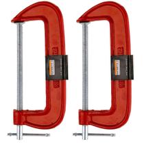 Kit 2 Grampos Tipo C Marceneiro Carpinteiro Leve 8 Polegadas