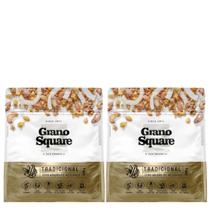 Kit 2 Granola Zero Açúcar Premium Tradicional GranoSquare 200g Vegana, Sem Glúten e Lactose, Nuts Crocantes