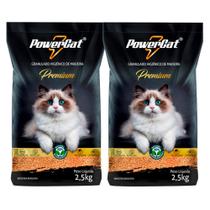 Kit 2 Granulado Higiênico de Madeira PowerCat Premium 2,5kg