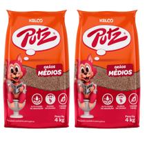Kit 2 Granulado Sanitário Gatos Kelco Putz Grãos Médios 4kg Kit 2 Granulado Sanitário Gatos Kelco Putz Grãos Médios 4kg