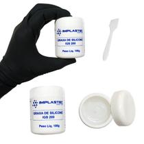 Kit 2 Graxa Branca de Silicone Lubrificante Dielétrica Pote 100g Implastec IGS 200 Kit 2 Graxa Branca de Silicone Lubrificante Dielétrica Pote 100g Implastec IGS 200