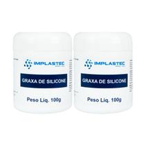Kit 2 Graxa Silicone Dielétrica Implastec Lubrificantes Especiais IGS200 100g Para Equipamentos De Laboratório Kit 2 Graxa Silicone Dielétrica Implastec Lubrificantes Especiais IGS200 100g Para Equipamentos De Laboratório