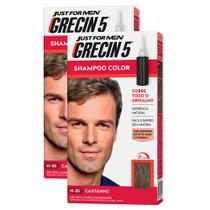 Kit 2 Grecin 5 Shampoo Color Tonalizante Castanho 60ml Kit 2 Grecin 5 Shampoo Color Tonalizante Castanho 60ml