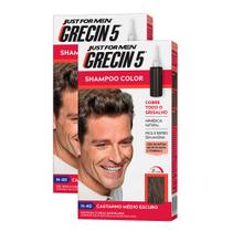 Kit 2 Grecin 5 Shampoo Color Tonalizante Castanho Médio Escuro 60ml Kit 2 Grecin 5 Shampoo Color Tonalizante Castanho Médio Escuro 60ml