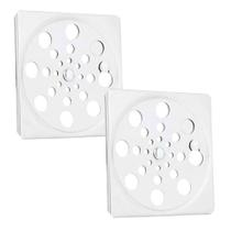 Kit 2 Grelha de Ralo Inox Quadrado Anti Odor Abre e Fecha Resistente 10cm